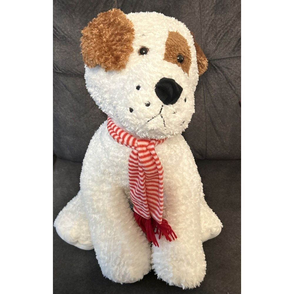 Animal Adventure White/Brown‎ Puppy Dog Patch Large 20" Floppy Plush Toy Stuffed